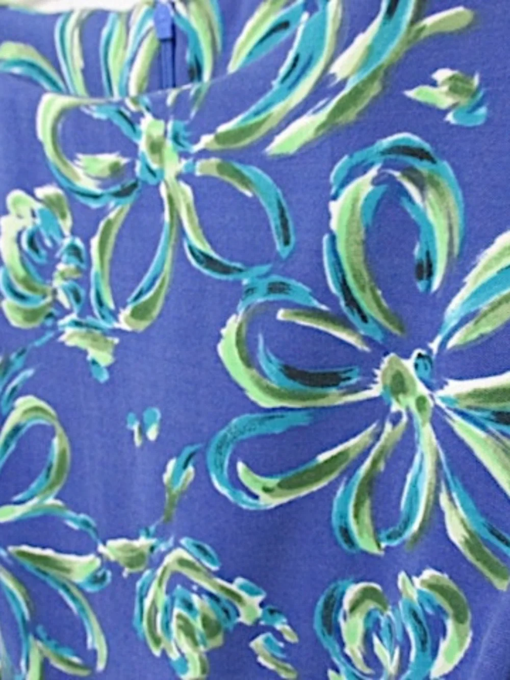 John Roberts Azure Blue Green Floral Sleeveless Summer Sheath Dress, Size S - Picture 3 of 9